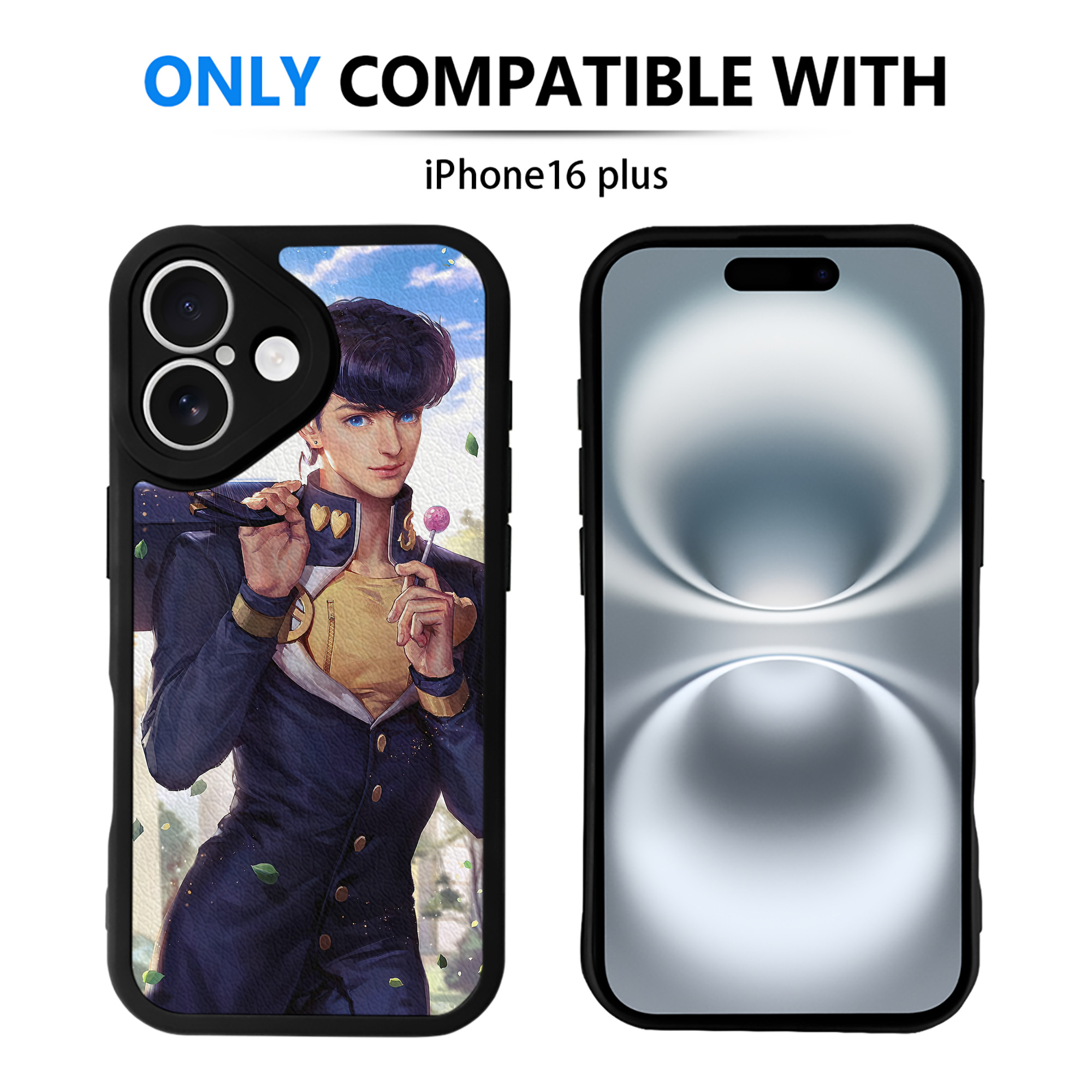 （画像用） ジョジョの奇妙な冒険 JoJo's Bizarre Adventure 【iPhone 16シリーズ対応】シリコンスマホケース（レザー調） 材質：シリコン
